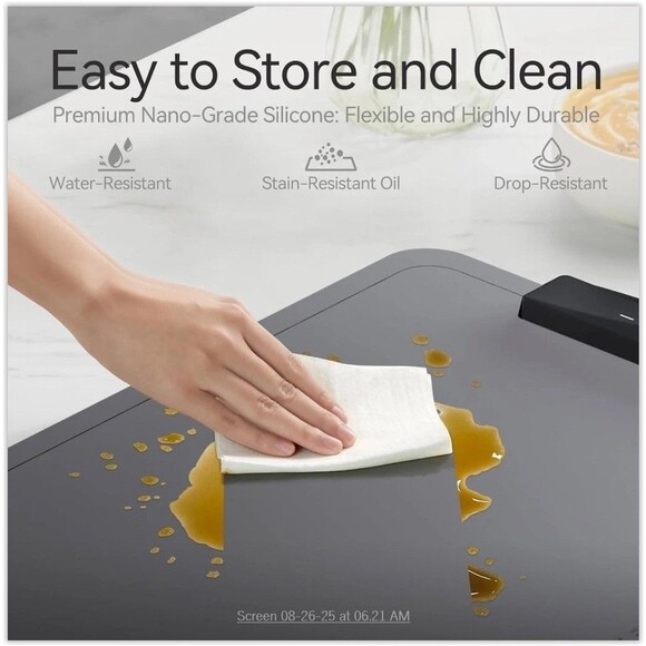 Portable Electric Silicone Food Warming Mat with Child safety Lock, Color Blue - Picture 12 of 16